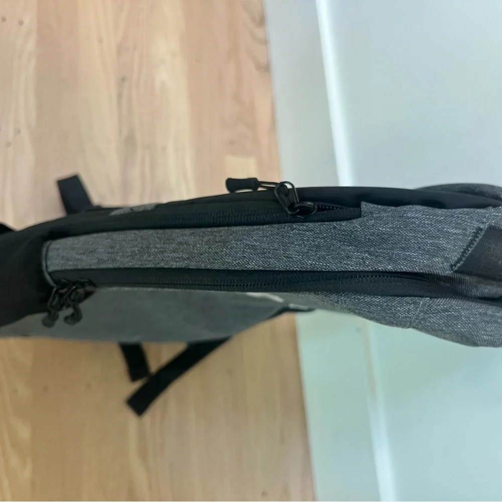 Men's Grey & Black Backpack